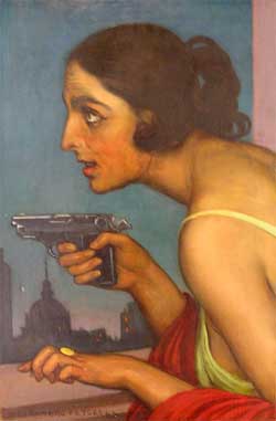 Mujer con pistola