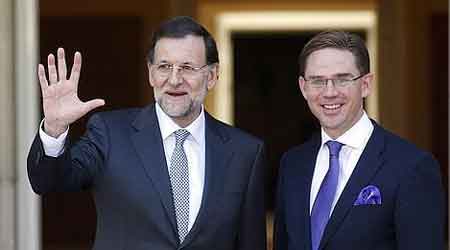 Jyrki Katainen, en su encuentro con Rajoy 