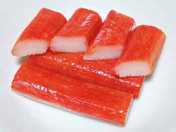 Palitos de cangrejo, uno de los productos derivados del surimi.