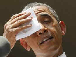 Obama sudando