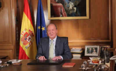 Don Juan Carlos, durante su mensaje a los españoles © Casa de S.M. el Rey 